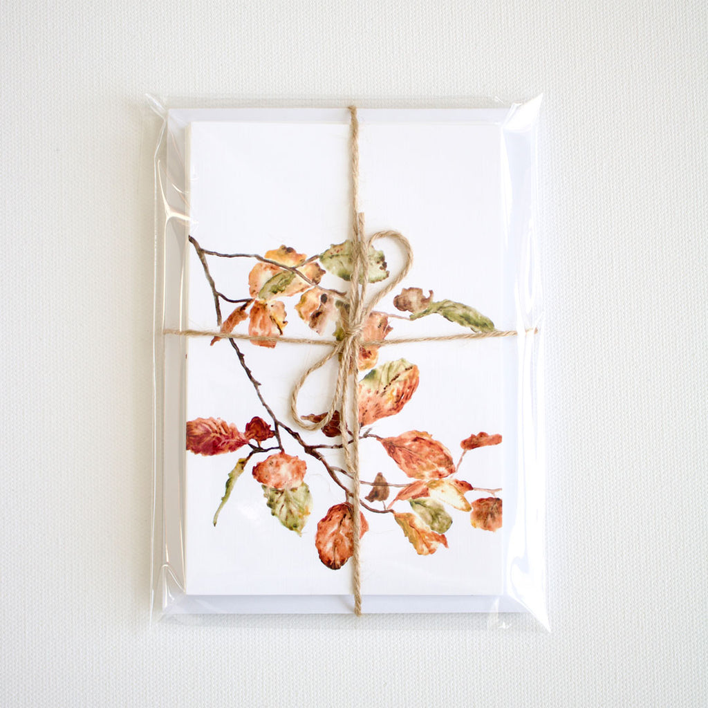 "Autumn Leaves" Assorted Note Cards - Set of 8