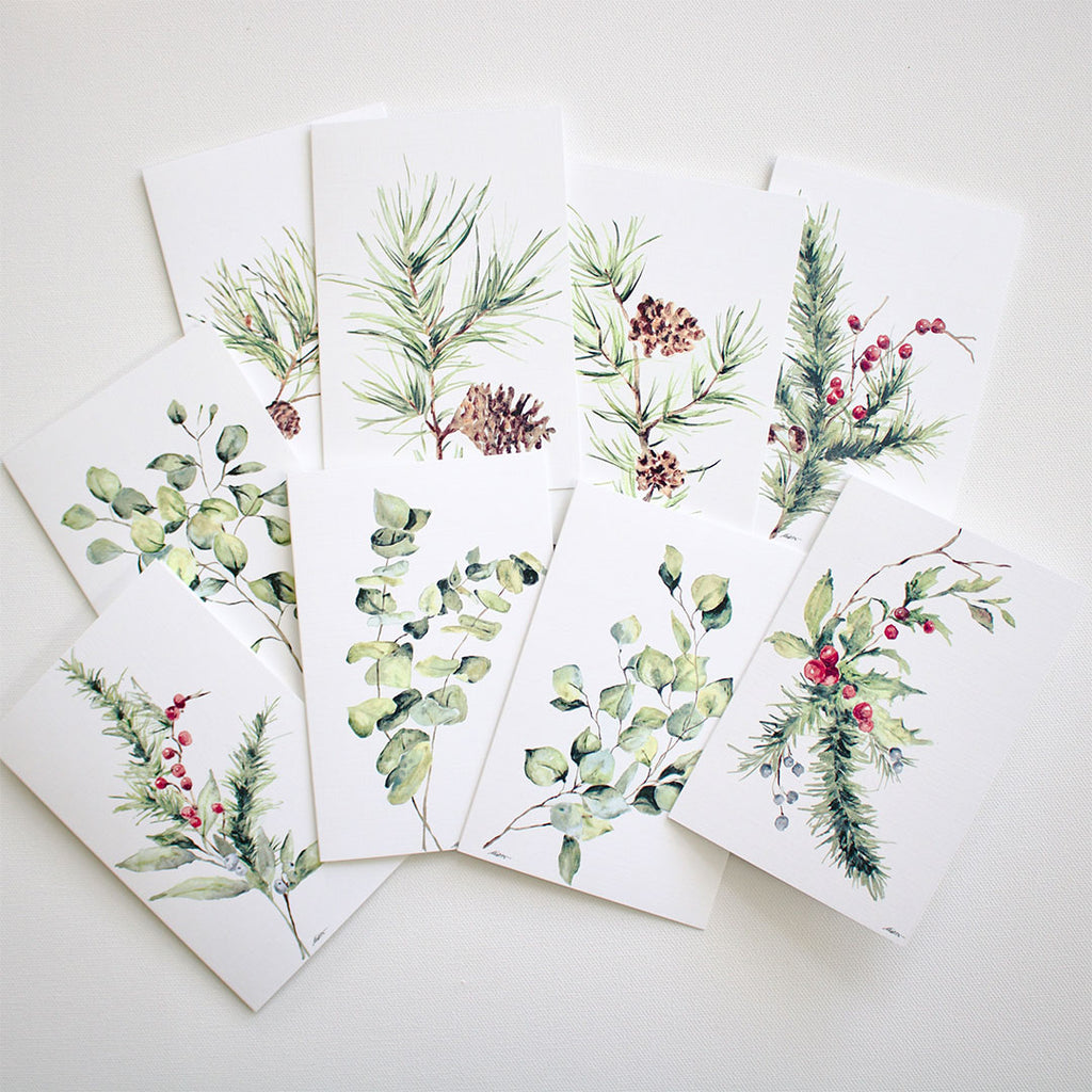 "Winter Branch" Assorted Note Cards - Set of 9