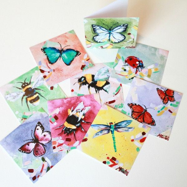 "Garden with Wings" Assorted Note Cards - Set of 9 - Prophetic Christian Fine Art by Mindi Oaten Art 