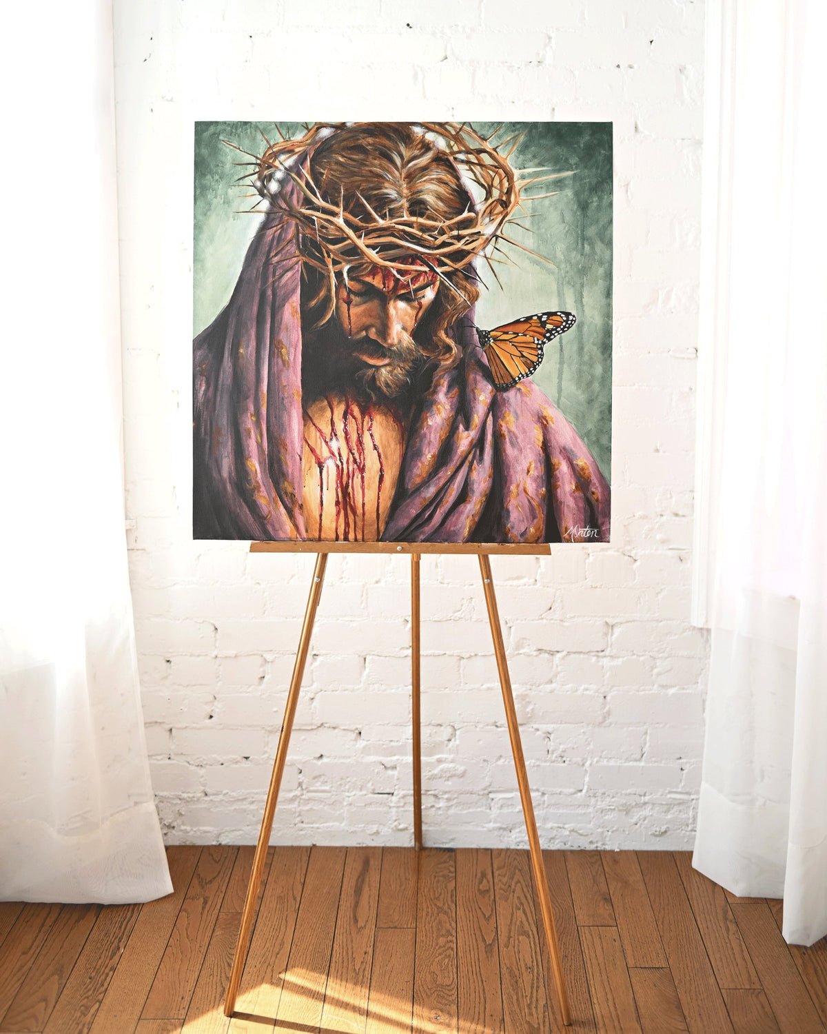
Behold Him life of Jesus art collection by Mindi Oaten featuring Scripture-inspired Christian paintings and monarch butterfly symbolism