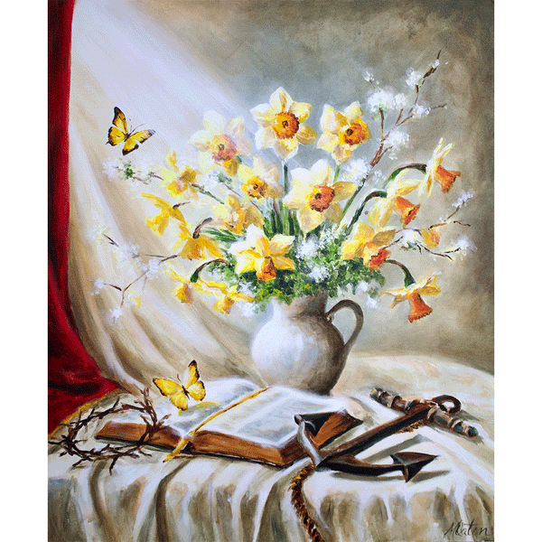 Hope Anchored - Fine Art Print by Mindi Oaten – Christian Prophetic Acrylic Painting featuring Fine Art Print, inspired by Scripture and spiritual themes.