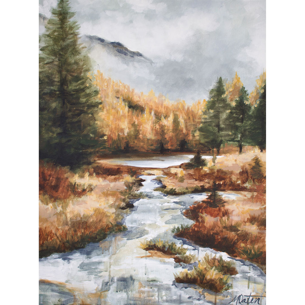 "Reflecting Autumn's Splendor" 18 x 24 inches acrylic painting on canvas