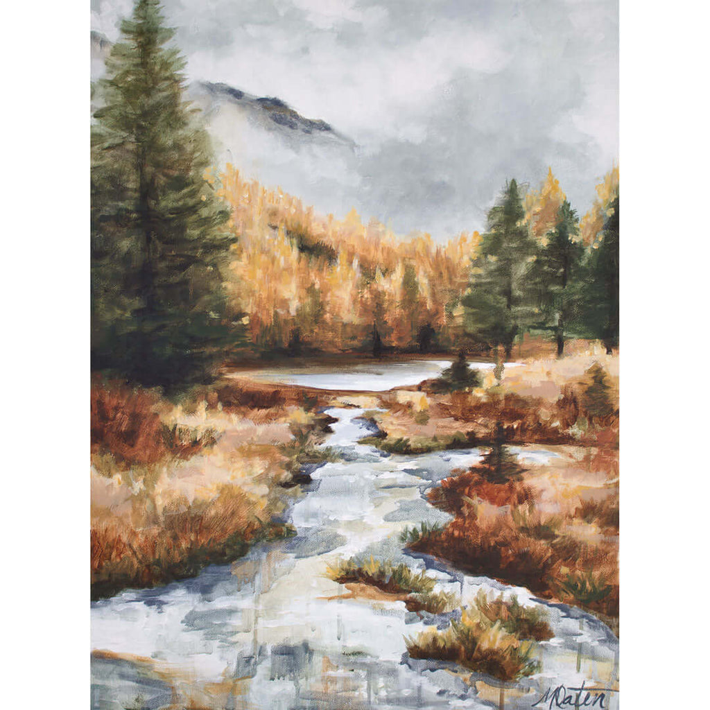 Reflecting Autumn's Splendor - Fine Art Print by Mindi Oaten