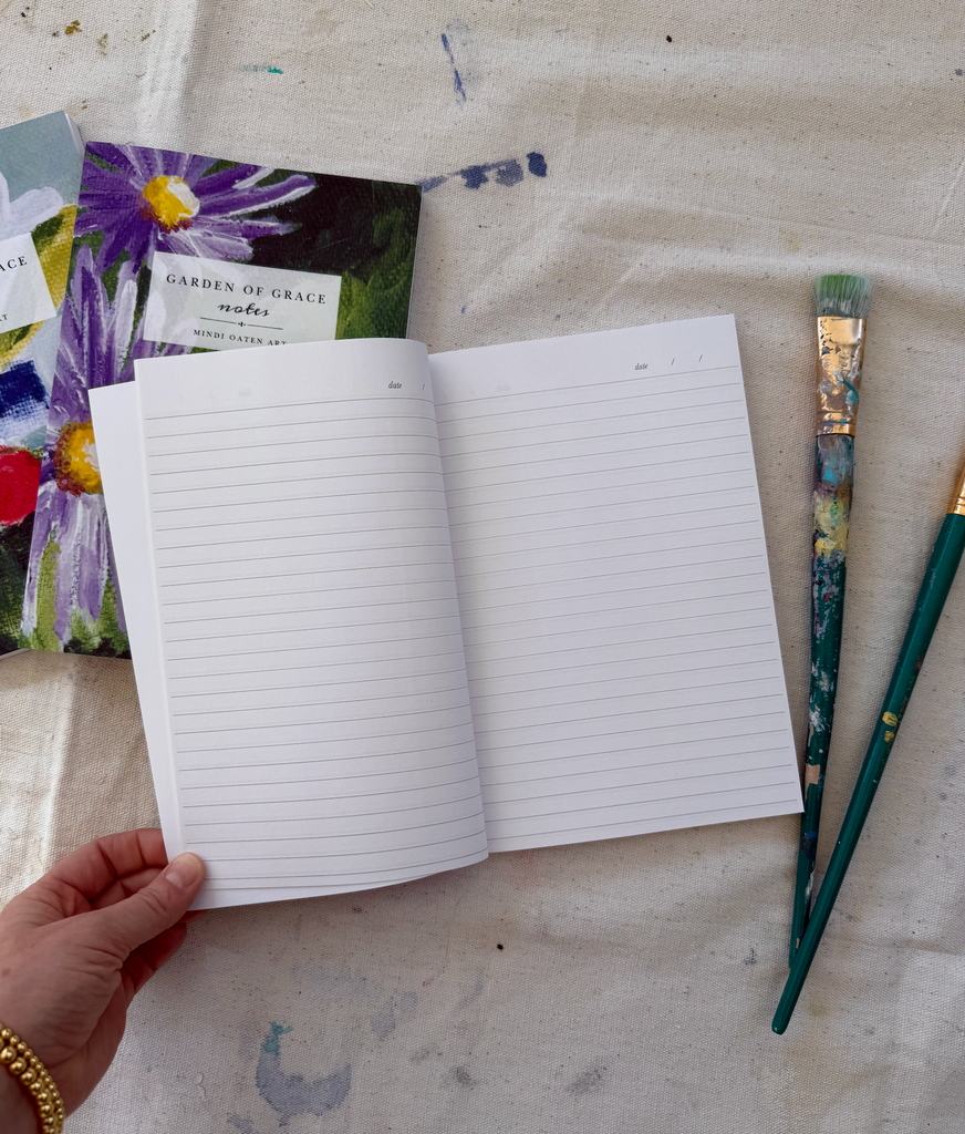 "Garden of Grace" Notes - Asters | blank journal