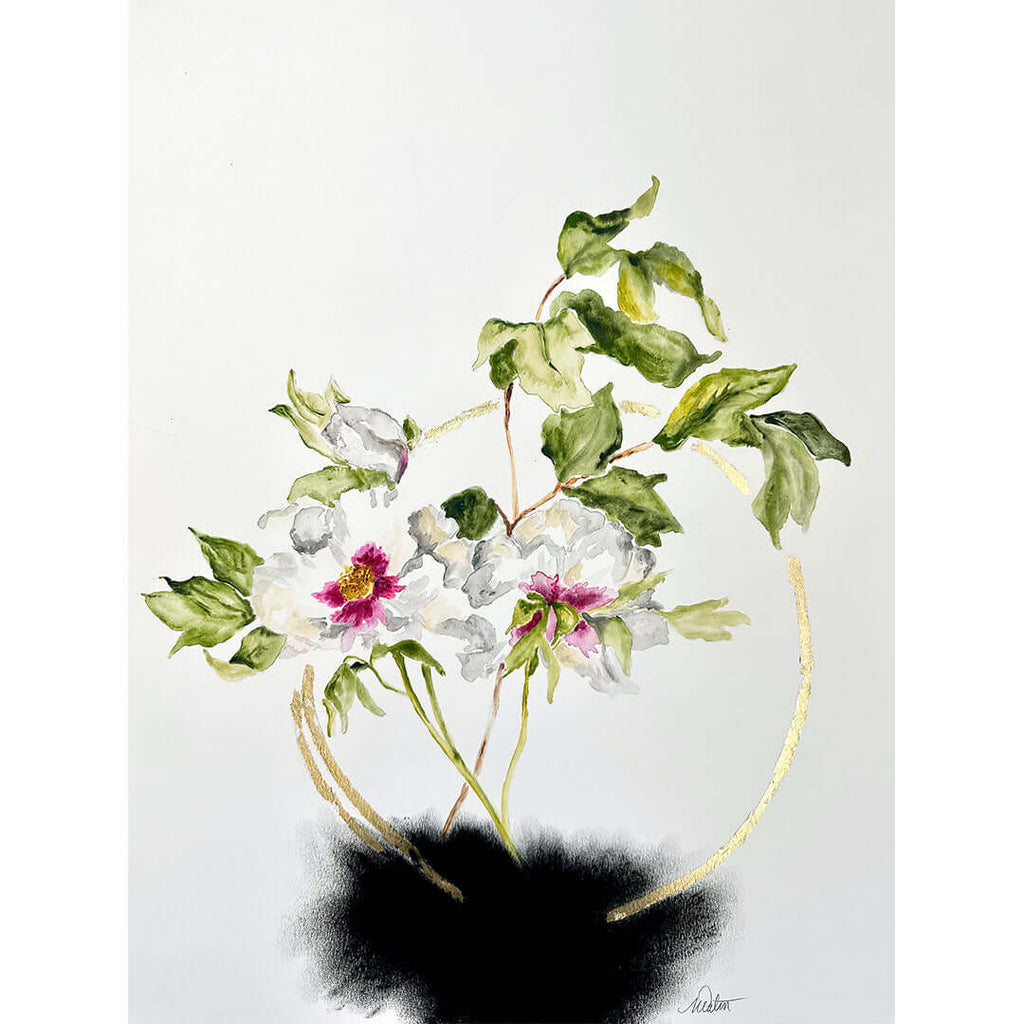 "Beauty for Ashes" no. 7 - 18 x 24 inches mixed media on paper by Mindi Oaten