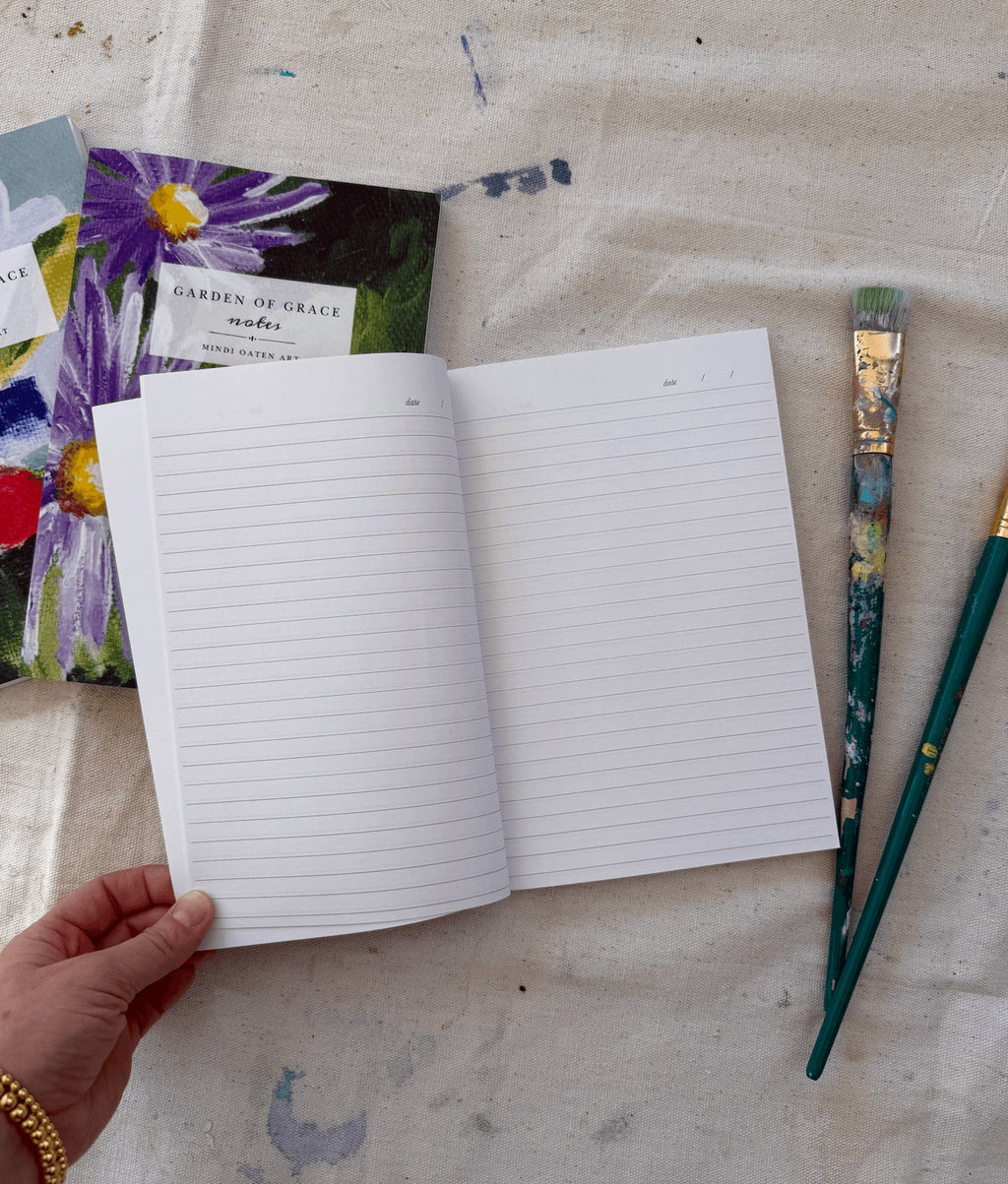Interior view of the Garden of Grace journal by Mindi Oaten.