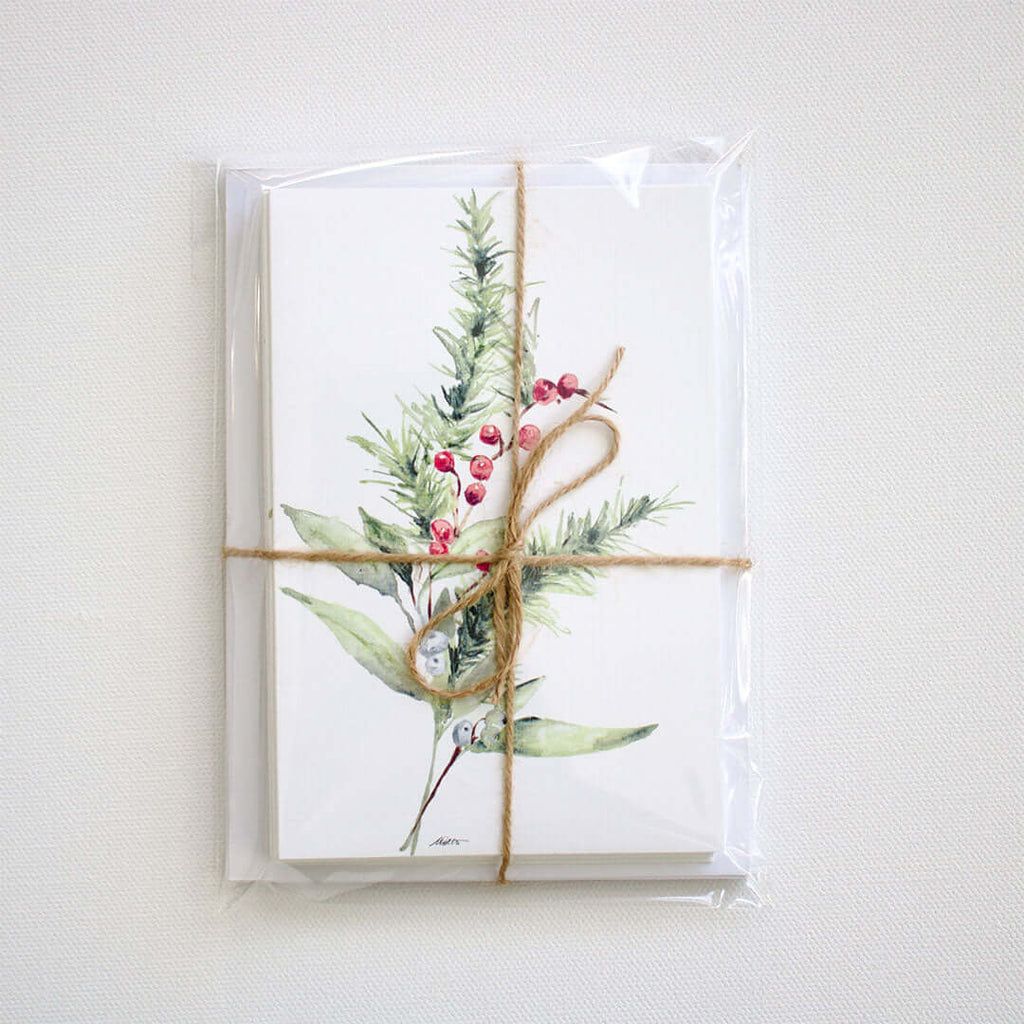"Winter Branch" Assorted Note Cards - Set of 9 by Mindi Oaten – Christian Prophetic Acrylic Painting featuring , inspired by Scripture and spiritual themes.