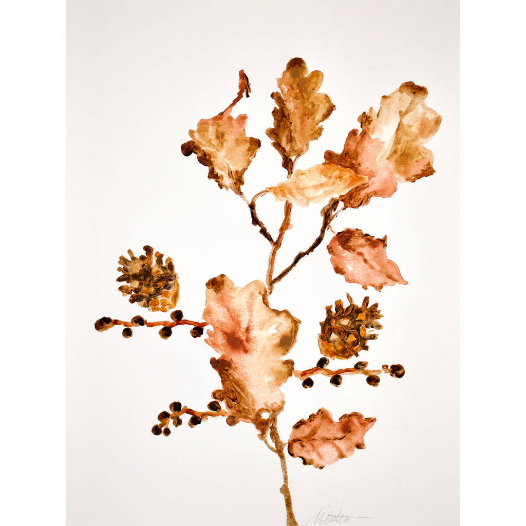 "Autumn Petite Leaves" no. 5 - Watercolour Fine Art Print