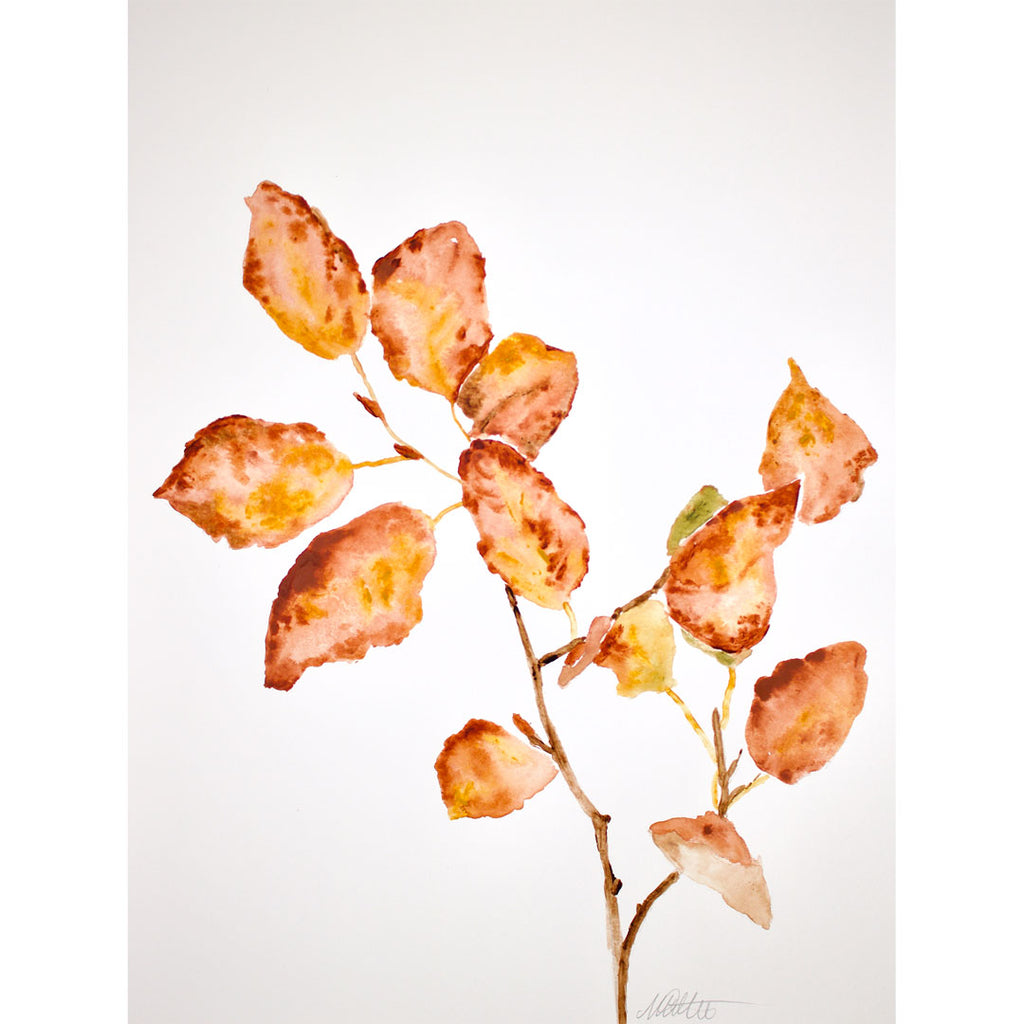 "Autumn Petite Leaves" no. 1 - Watercolour Fine Art Print