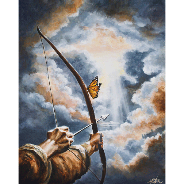 Arrow of Victory - Fine Art Print by Mindi Oaten – Christian Prophetic Acrylic Painting featuring Fine Art Print, inspired by Scripture and spiritual themes.