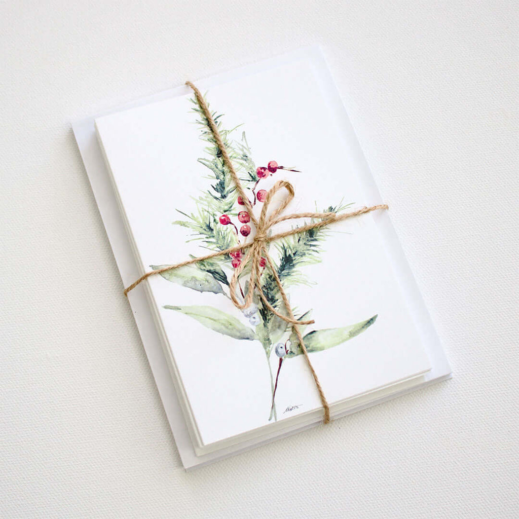 "Winter Branch" Assorted Note Cards - Set of 9 by Mindi Oaten