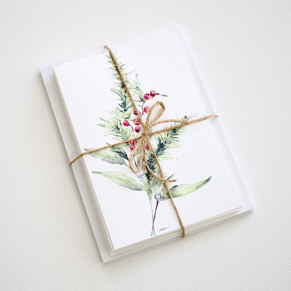 "Winter Branch" Assorted Note Cards - Set of 9