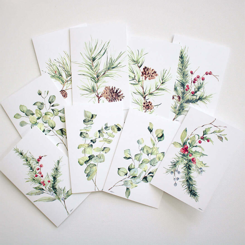 "Winter Branch" Assorted Note Cards - Set of 9 by Mindi Oaten – Christian Prophetic Acrylic Painting featuring , inspired by Scripture and spiritual themes.