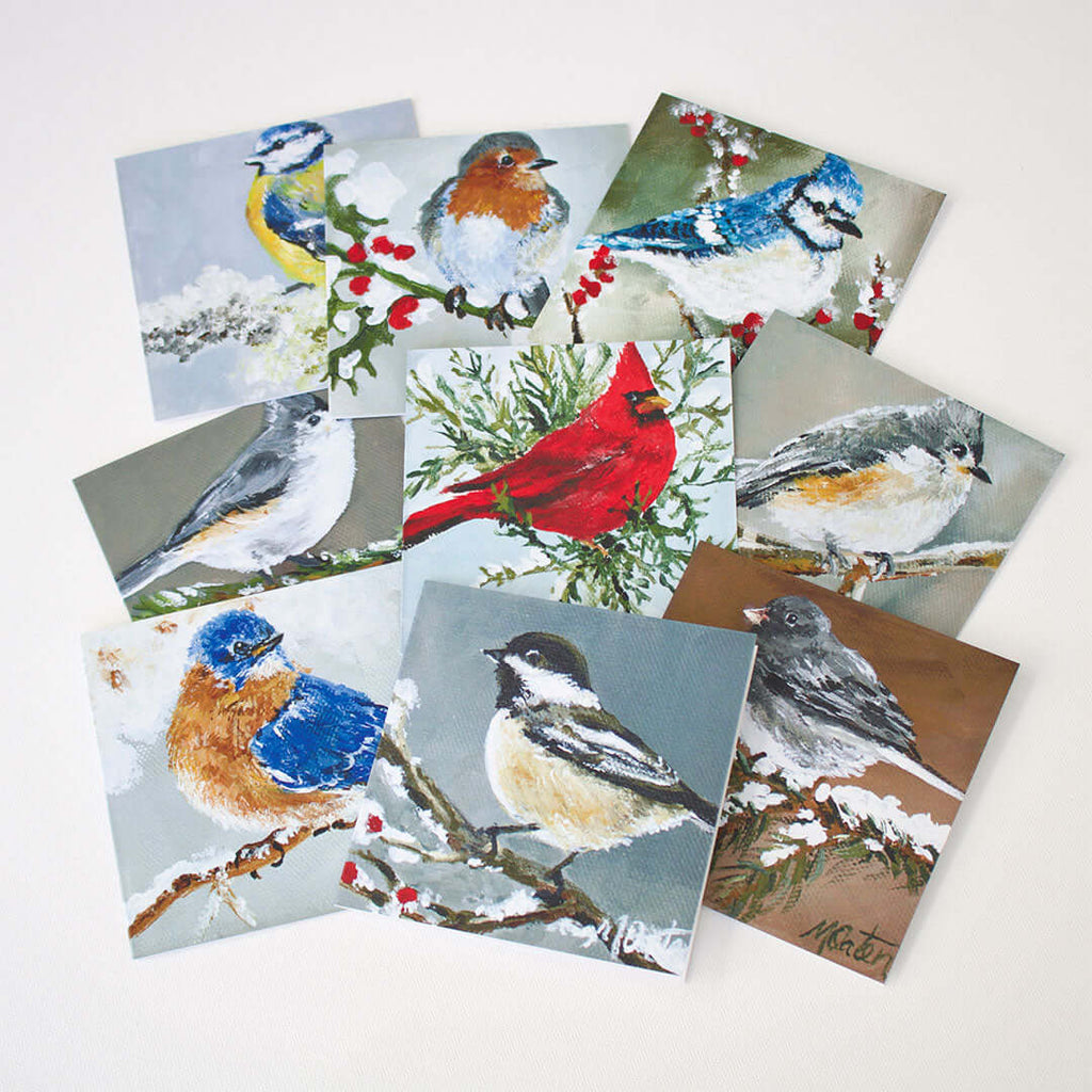"Winter Song" Assorted Note Cards - Set of 9 by Mindi Oaten – Christian Prophetic Acrylic Painting featuring , inspired by Scripture and spiritual themes.