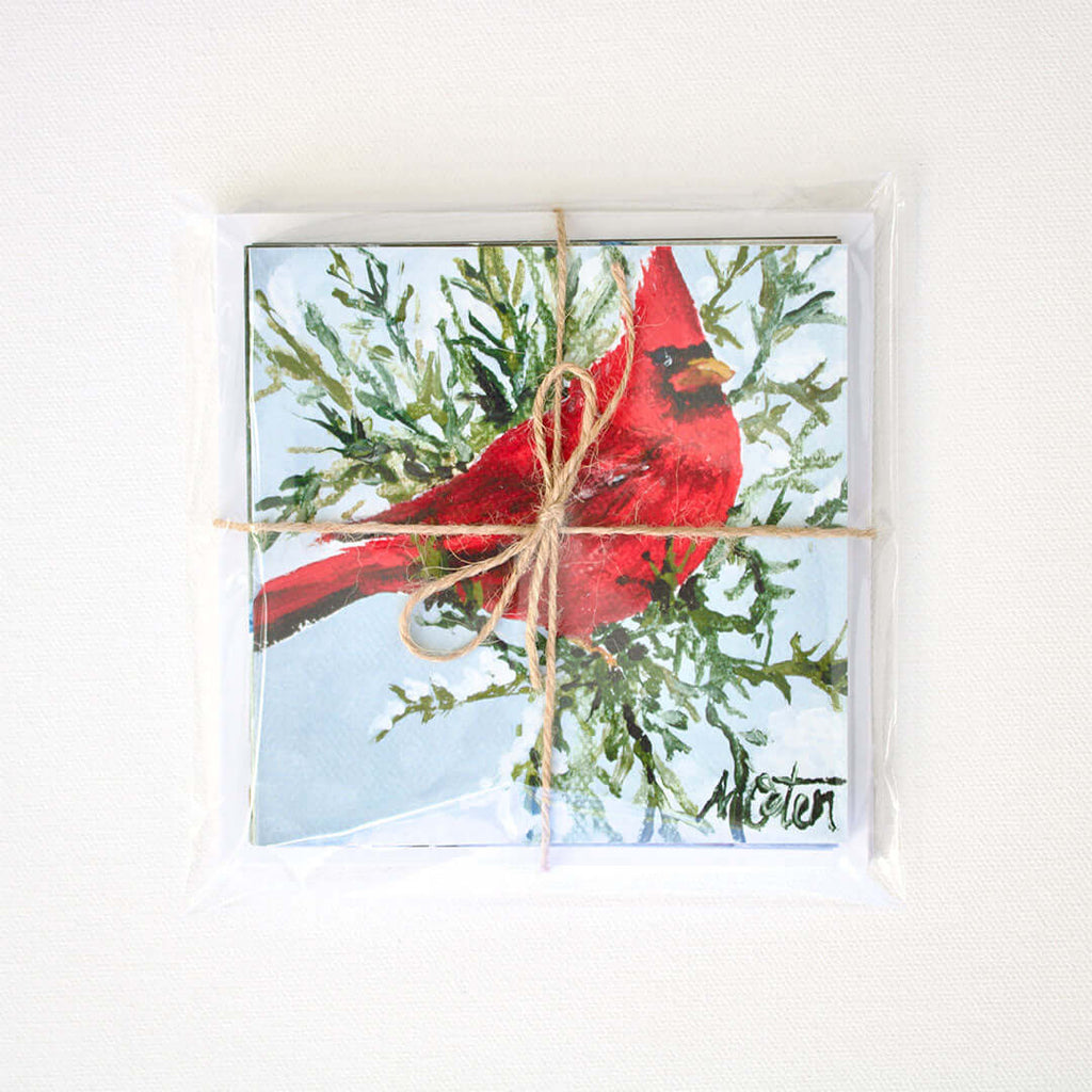 "Winter Song" Assorted Note Cards - Set of 9 by Mindi Oaten – Christian Prophetic Acrylic Painting featuring , inspired by Scripture and spiritual themes.