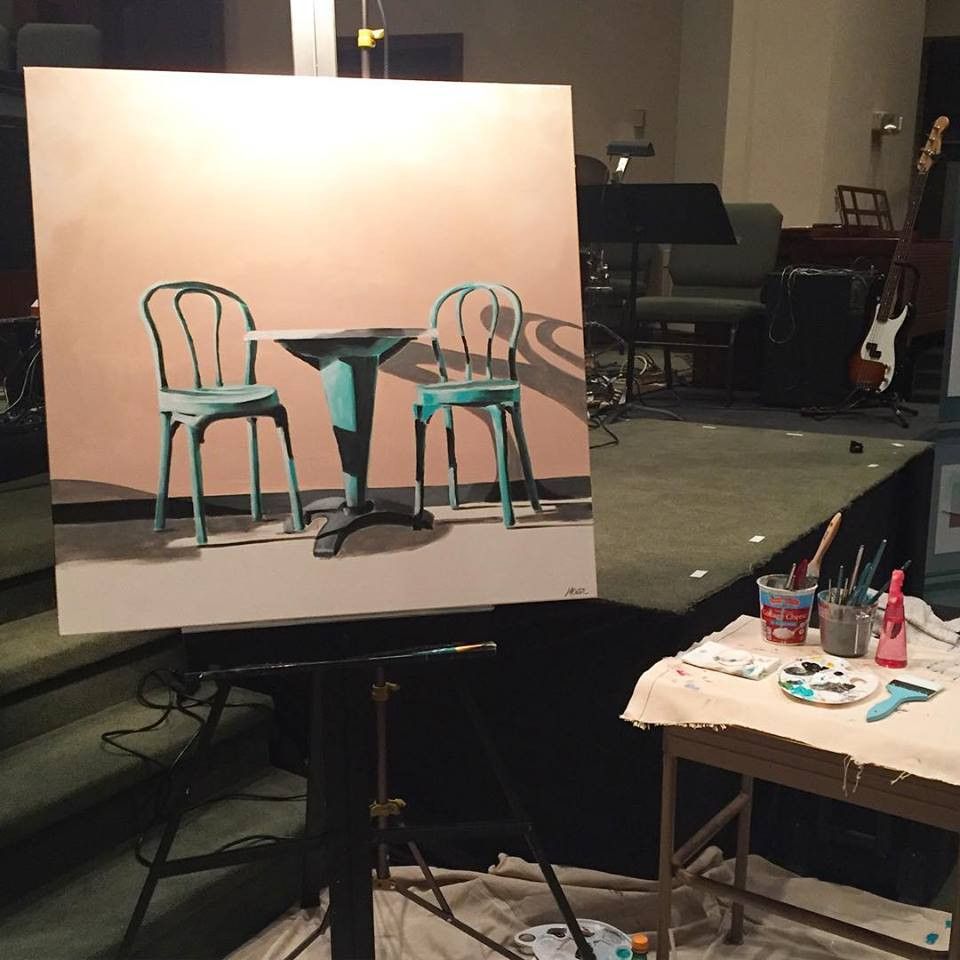 Table Talk - Fine Art Print - Prophetic Christian Fine Art by Mindi Oaten Art 