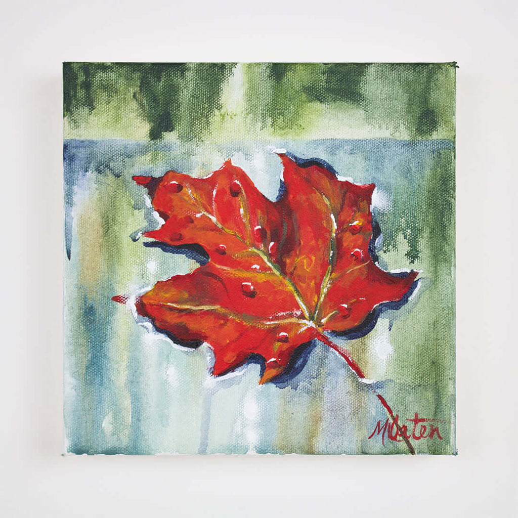 "God Keep Our Land" 8 x 8 inches acrylic painting on canvas by Mindi Oaten