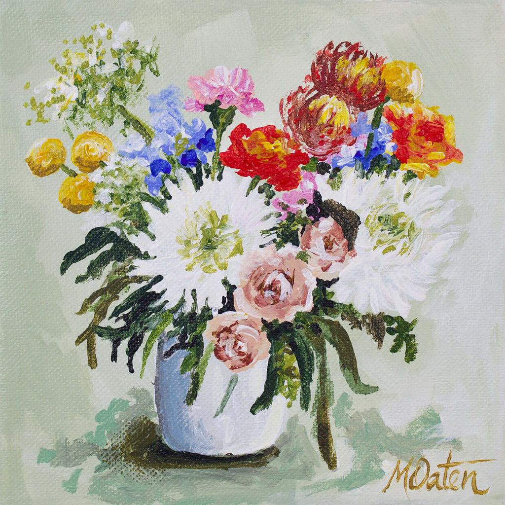Sage Floral - Fine Art Print by Mindi Oaten