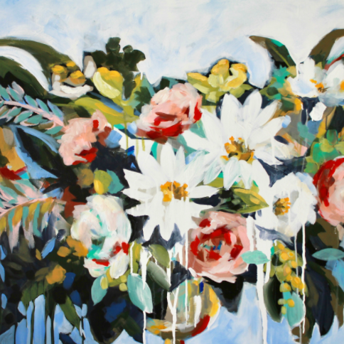 "Hidden Gem" 30 x 40 inches acrylic painting on canvas - Prophetic Christian Fine Art by Mindi Oaten Art 