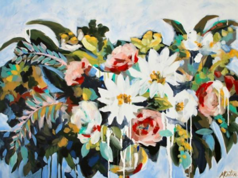 "Hidden Gem" 30 x 40 inches acrylic painting on canvas - Prophetic Christian Fine Art by Mindi Oaten Art 