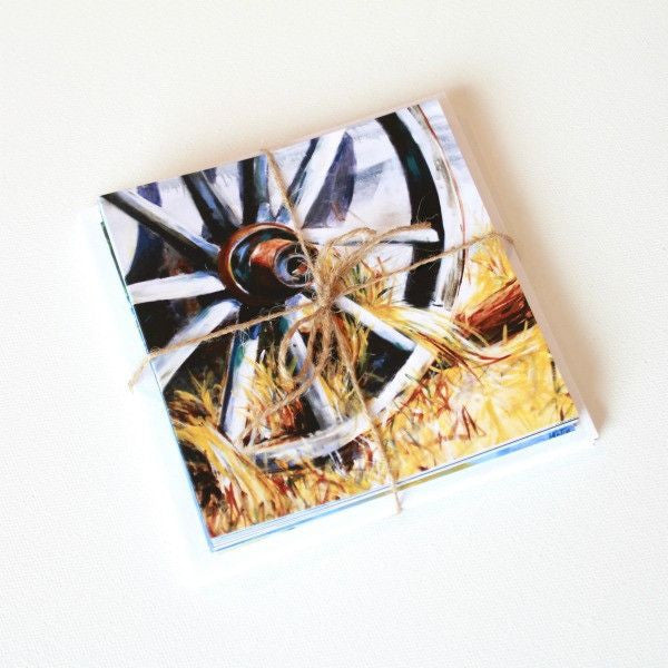 "Wagon Wheel" Assorted Note Cards - Set of 13 - Prophetic Christian Fine Art by Mindi Oaten Art 