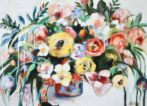 "Abundance" 30 x 40 inches acrylic painting on canvas - Prophetic Christian Fine Art by Mindi Oaten Art 