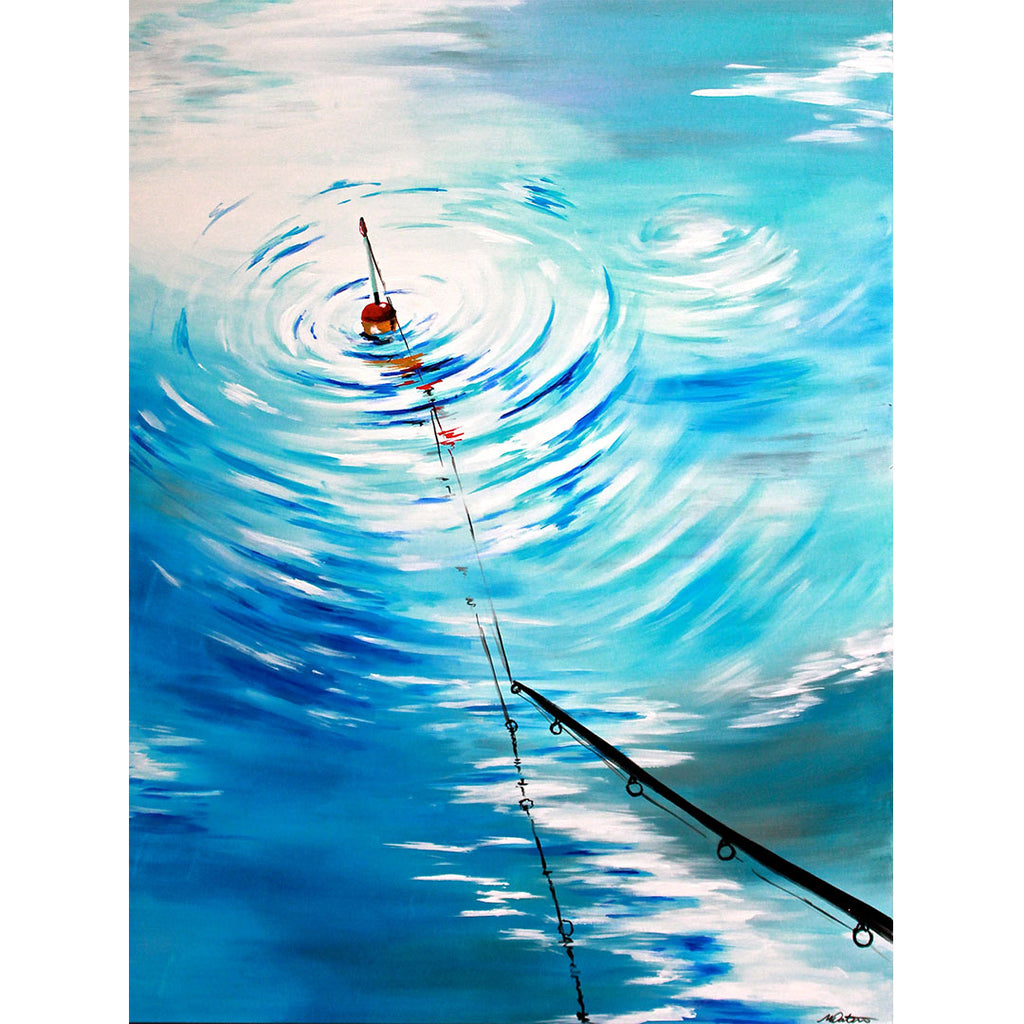 Act of Casting - Fishing Pole Fine Art Print