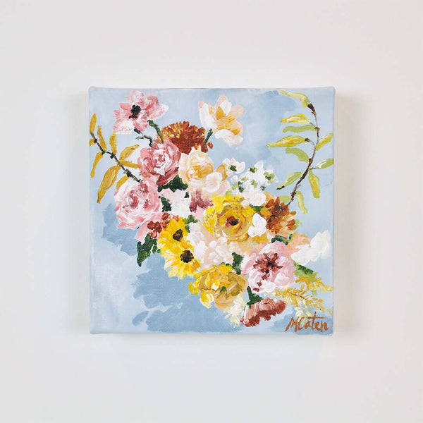 "At Peace" 6 x 6 inches acrylic painting on canvas by Mindi Oaten – Christian Prophetic Acrylic Painting featuring Painting, inspired by Scripture and spiritual themes.