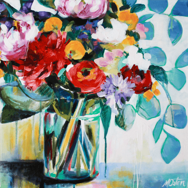"Beauty in Everything" 18 x 24 inches acrylic painting on canvas by Mindi Oaten