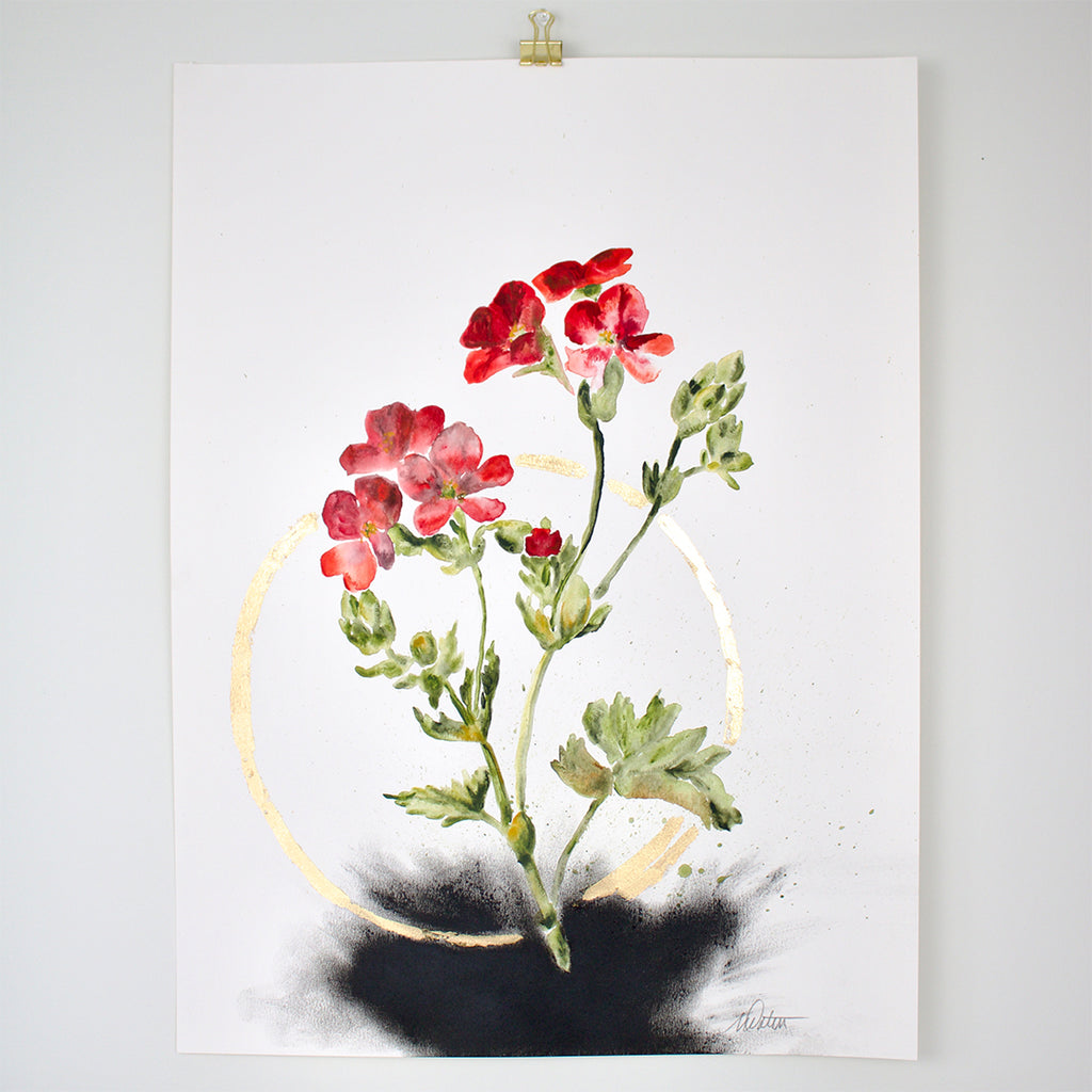"Beauty for Ashes" no. 12 - 18 x 24 inches mixed media on paper