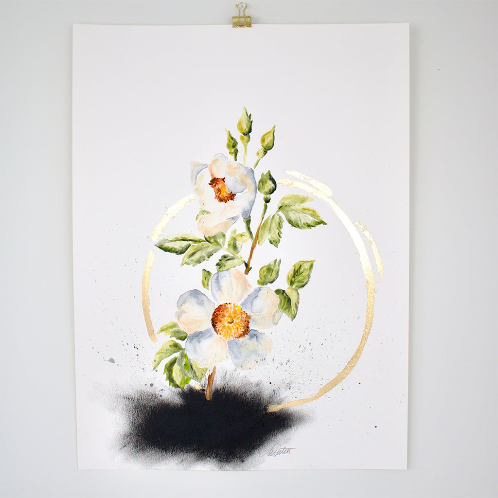 "Beauty for Ashes" no. 7 - 18 x 24 inches mixed media on paper