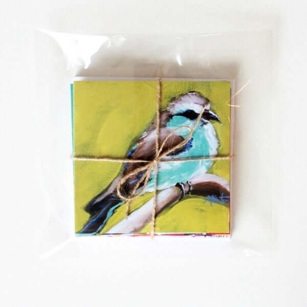 "Birdsong" Assorted Note Cards - Set of 12 by Mindi Oaten – Christian Prophetic Acrylic Painting featuring , inspired by Scripture and spiritual themes.