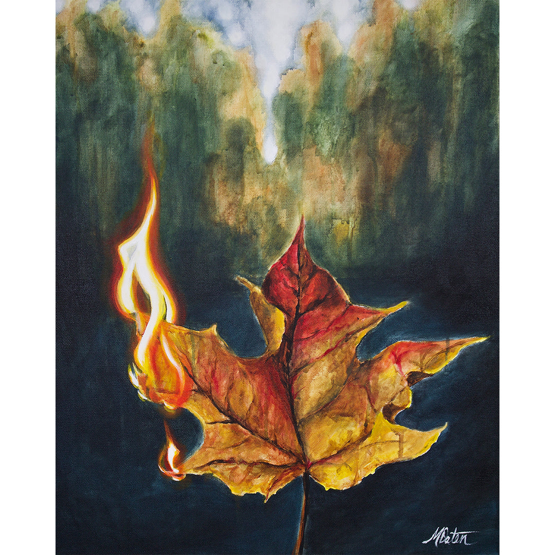 Firey Sunset Acrylic Painting on Canvas 16X20 – shopgoldbergs