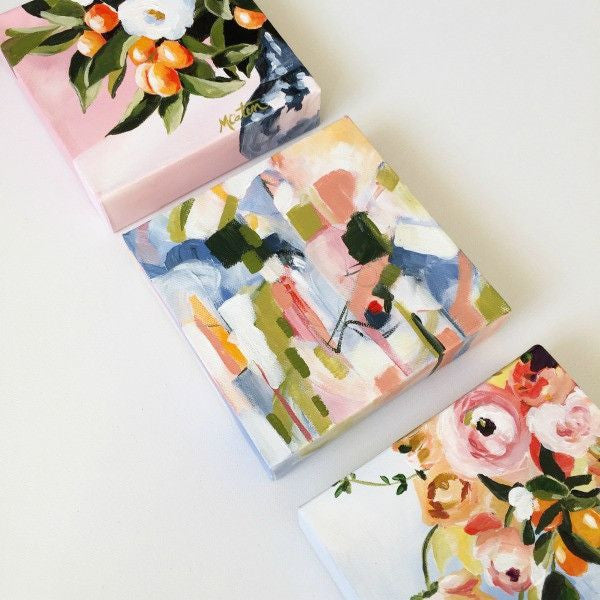 Blush & Blue Abstract - Fine Art Print - Prophetic Christian Fine Art by Mindi Oaten Art 