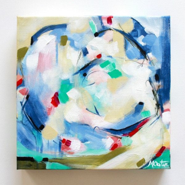 "Breezy" 10 x 10 inches acrylic painting on canvas - Prophetic Christian Fine Art by Mindi Oaten Art 