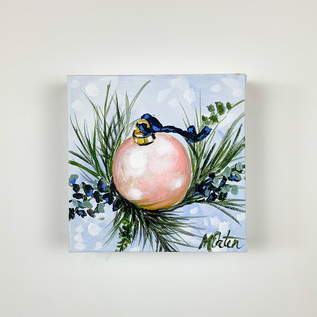 "Tis the Season" 6 x 6 inches acrylic painting on canvas