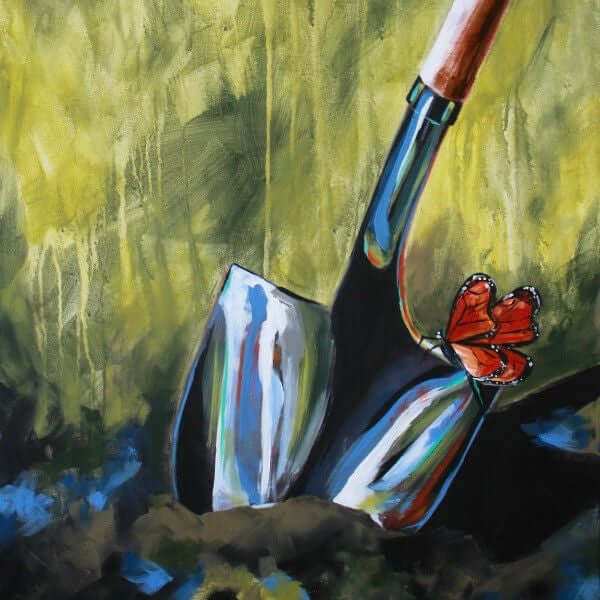 "Cultivating Transformation" 24 x 36 inches acrylicpainting on canvas by Mindi Oaten