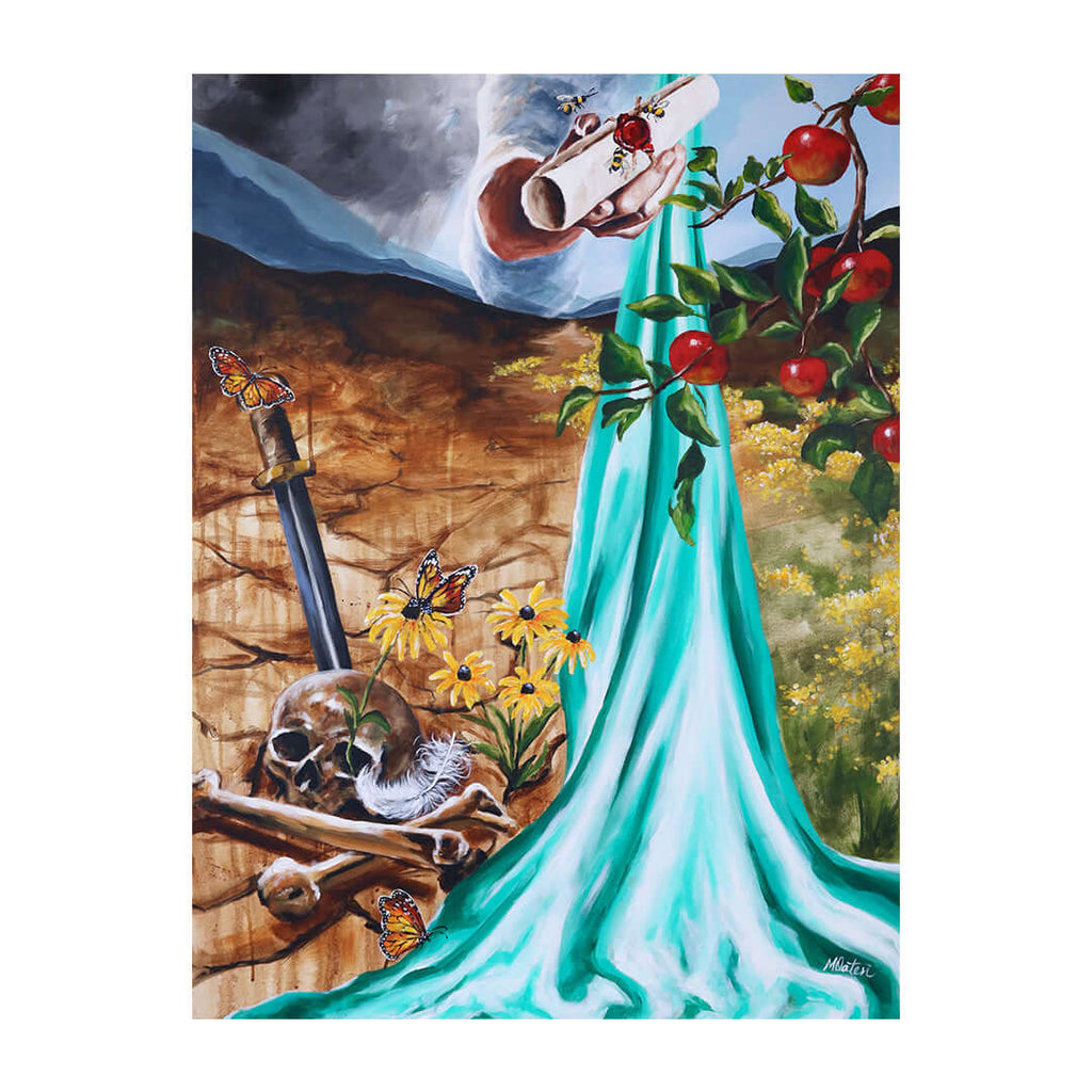 Ezekiel Bible art by Mindi Oaten depicting Our Revelation, inspired by the book of Ezekiel.