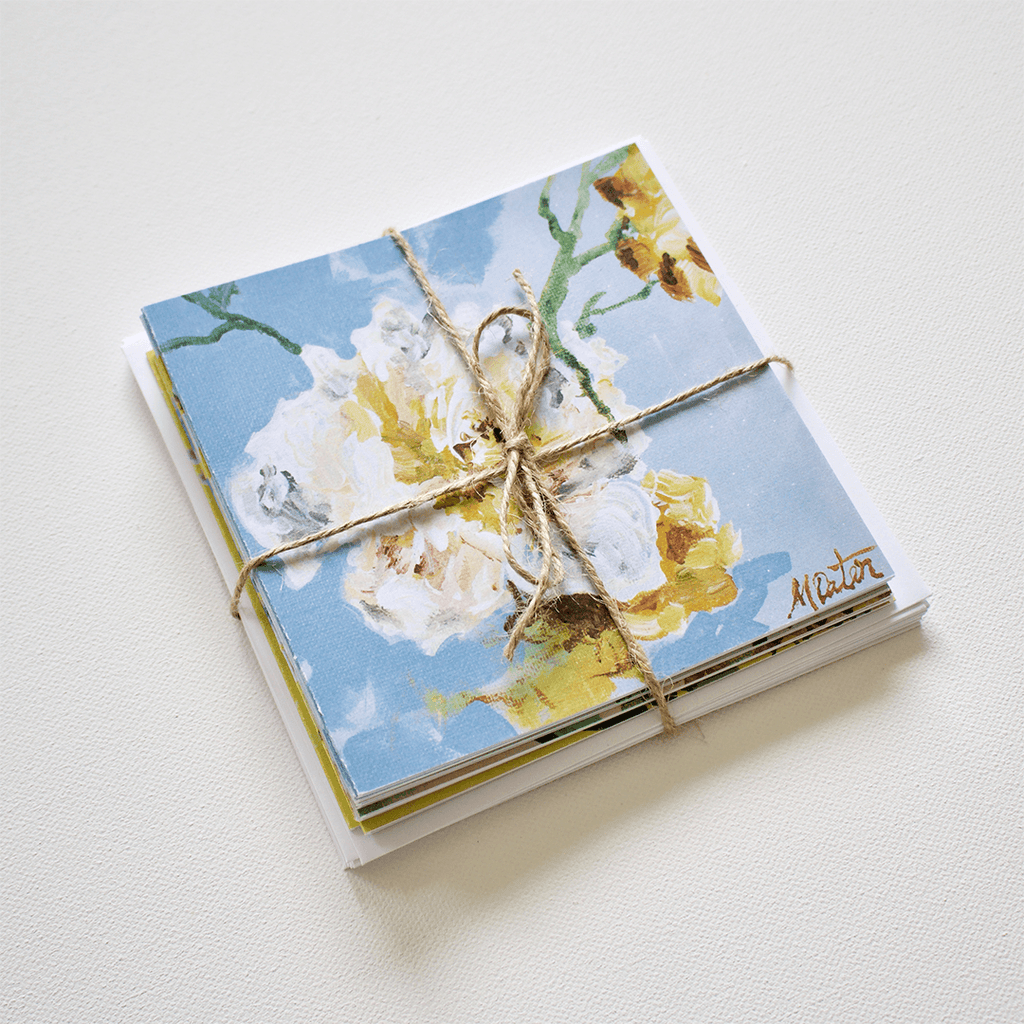 "Pastel Florals" Assorted Note Cards - Set of 12 by Mindi Oaten