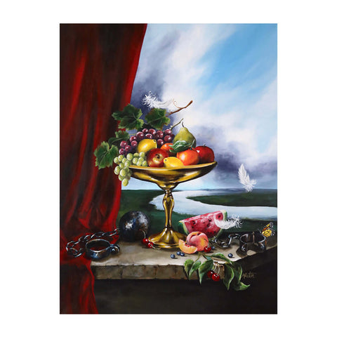 Galatians | Our Liberator: The Fruit of Life by Mindi Oaten – Christian Prophetic Acrylic Painting featuring Fine Art Print, inspired by Scripture and spiritual themes.