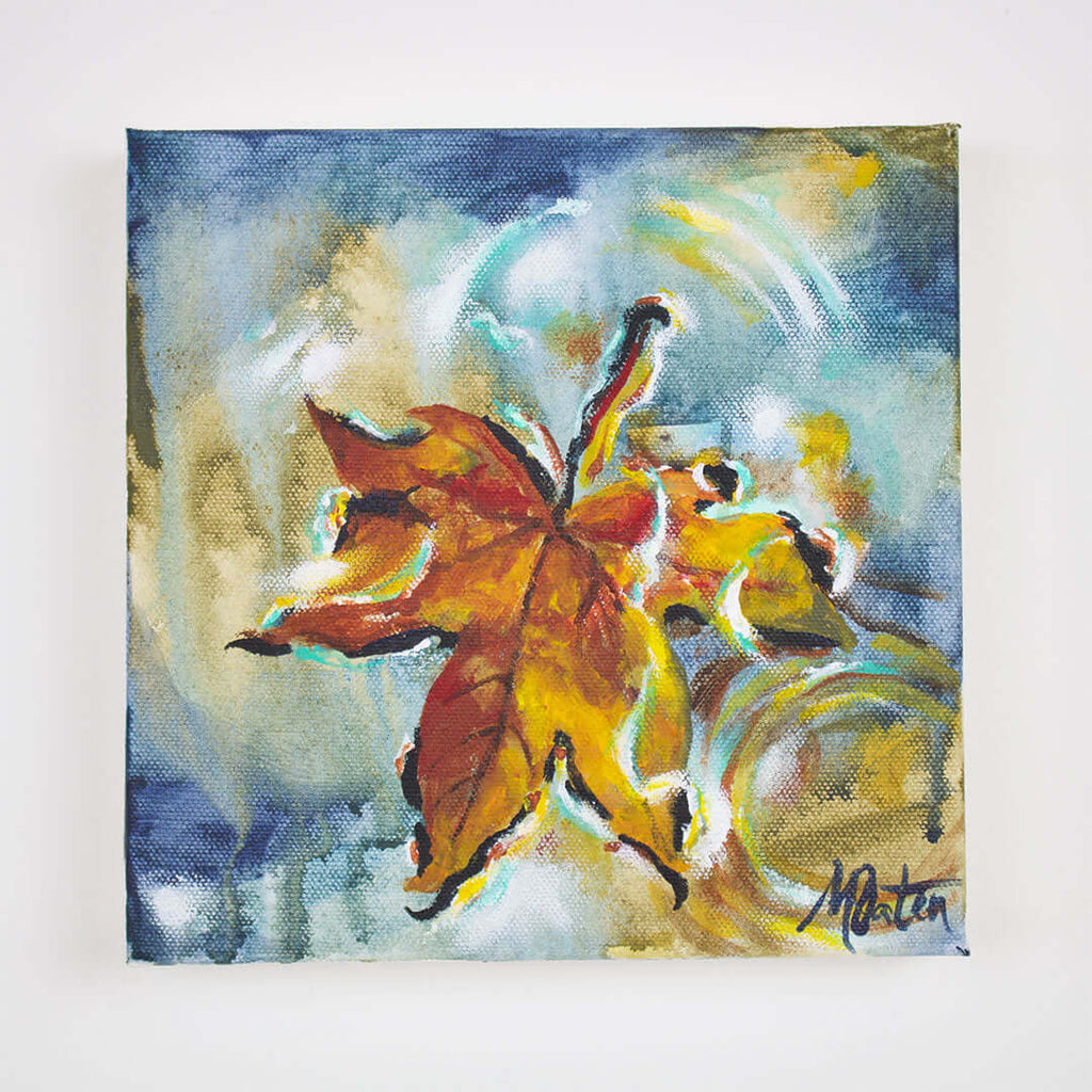"Glorious and Free" 8 x 8 inches acrylic painting on canvas by Mindi Oaten