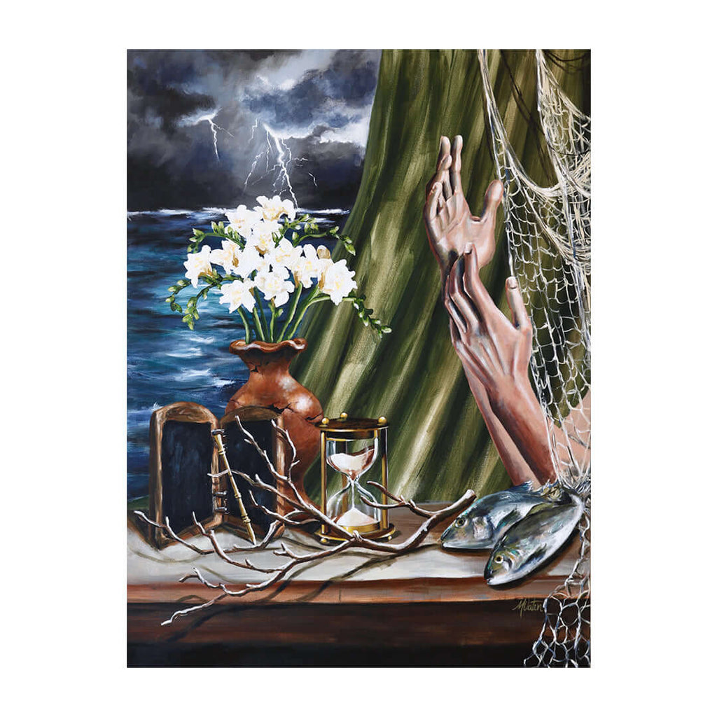 Habakkuk Bible art by Mindi Oaten depicting The One we can Trust, inspired by the book of Habakkuk.