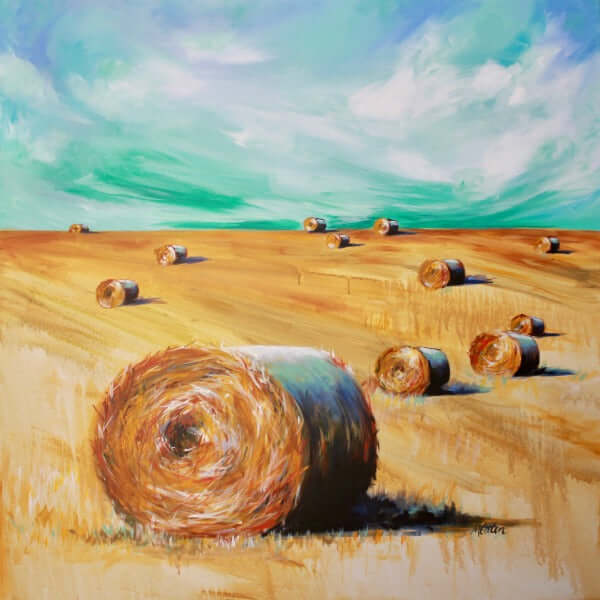 Hay Bales - Fine Art Print by Mindi Oaten
