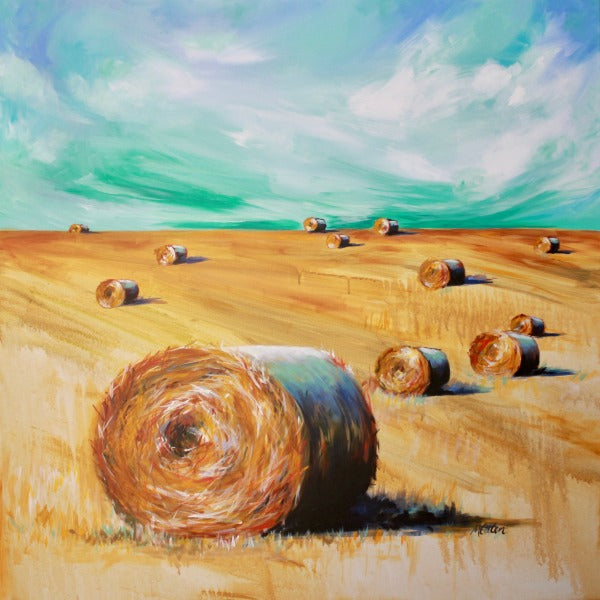 Hay Bales - Fine Art Print - Prophetic Christian Fine Art by Mindi Oaten Art 