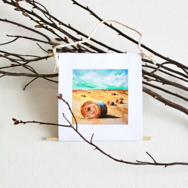 "Hay Bales" - mini collectible by Mindi Oaten
