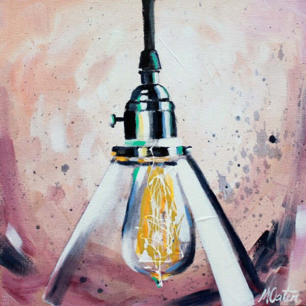 "Illuminate 1" 10 x 10 inches acrylic painting on canvas by Mindi Oaten – Christian Prophetic Acrylic Painting featuring Painting, inspired by Scripture and spiritual themes.