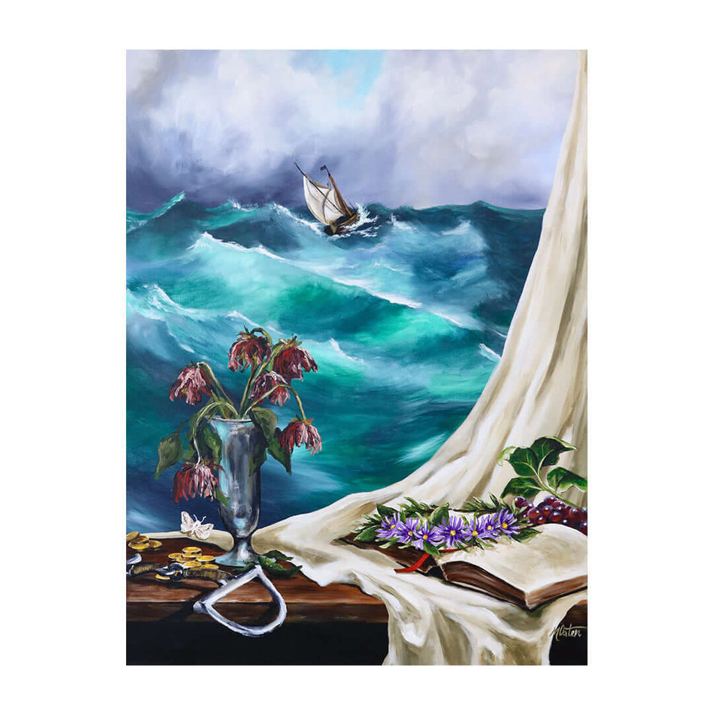 James Bible art by Mindi Oaten depicting Matures our Faith, inspired by the book of James.