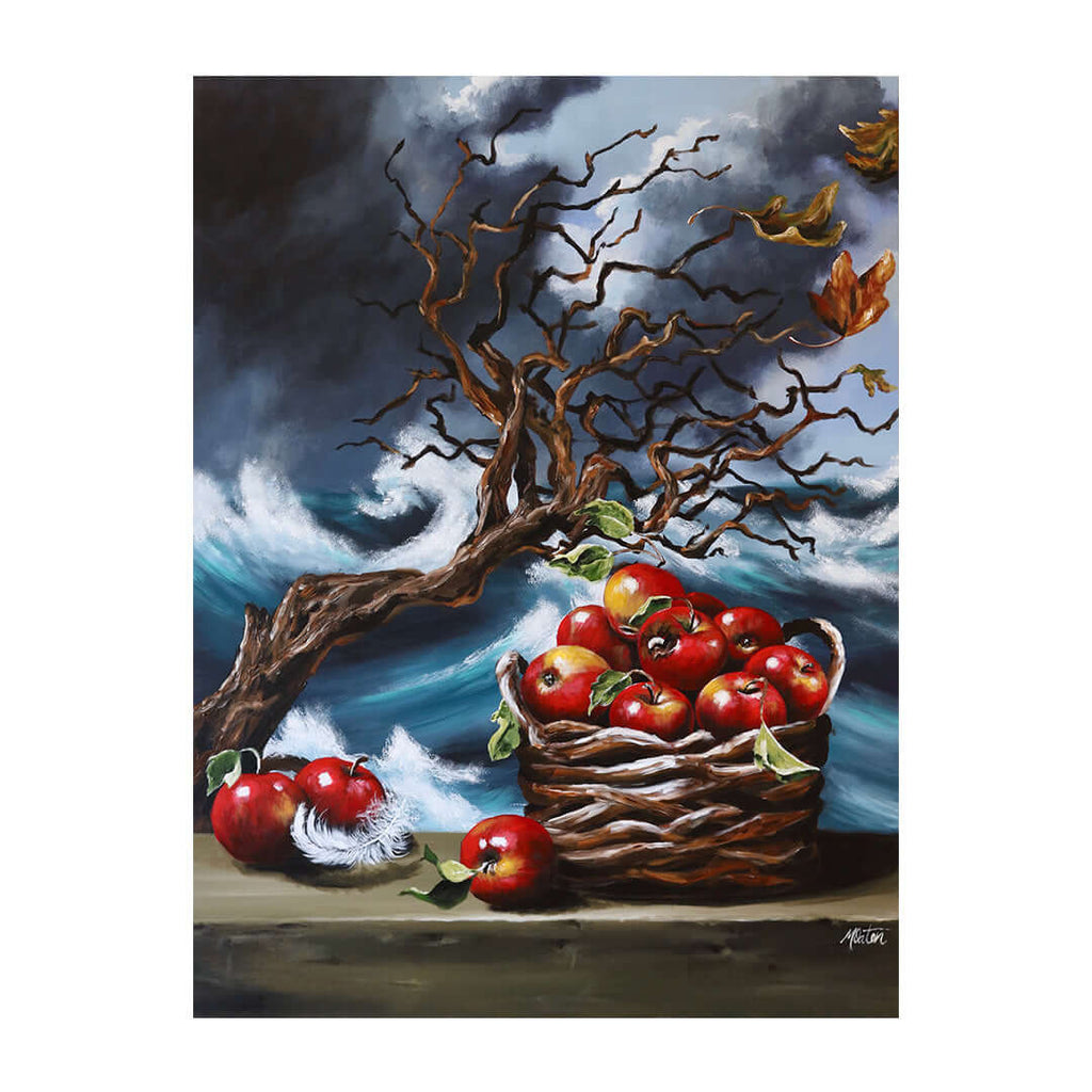 Jude Bible art by Mindi Oaten depicting Protects us from Stumbling, inspired by the book of Jude.