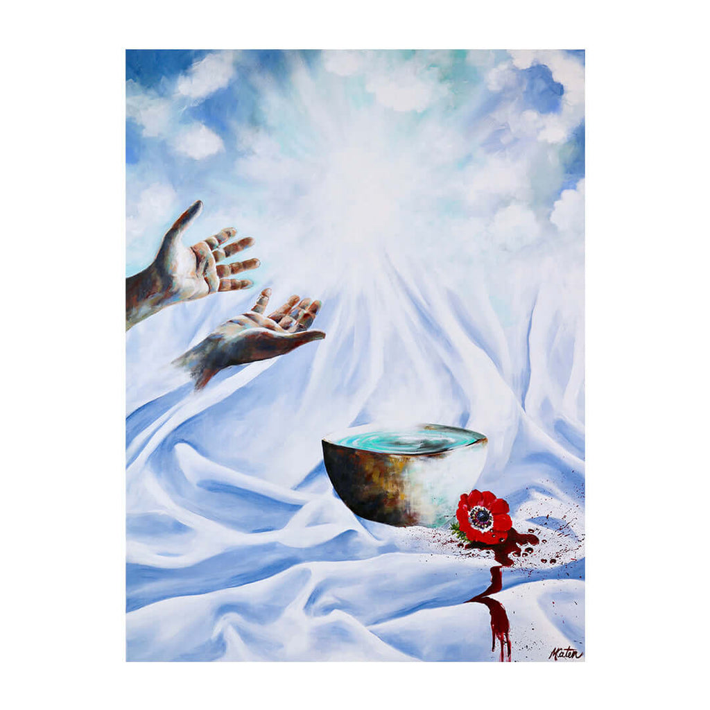 Leviticus Bible art by Mindi Oaten depicting Our Atonement, inspired by the book of Leviticus.