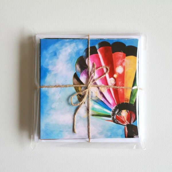 "Lift Off" Assorted Note Cards - Set of 13 by Mindi Oaten – Christian Prophetic Acrylic Painting featuring , inspired by Scripture and spiritual themes.